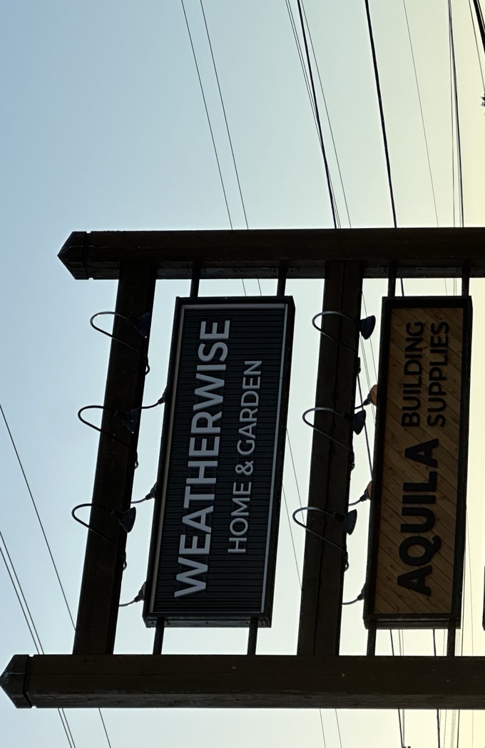 Roadside sign at the ST Wood Products headquarters, 1282 Alberni Hwy, Parksville